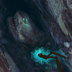 This is a pixiv picture whose title is 北岸潜航調査.