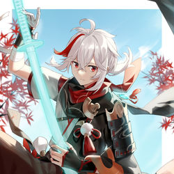 This is a pixiv picture whose title is 万葉.