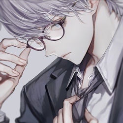 This is a pixiv picture whose title is メガネ男子の描き方.