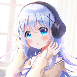 This is a pixiv picture whose title is ヘッドホンチノちゃん.