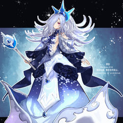 This is a pixiv picture whose title is サイレントマジシャンにドレスっぽいのを着せてみたかっただけの絵.