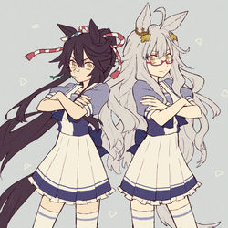This is a pixiv picture whose title is ハヤヒデとブライアン.