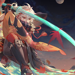 This is a pixiv picture whose title is 風波流浪の紅葉.