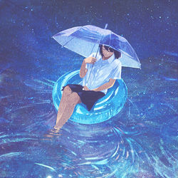 This is a pixiv picture whose title is 底に沈んだ空の上.