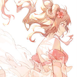 This is a pixiv picture whose title is 水着羊羊.