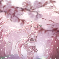 This is a pixiv picture whose title is 2021年弘前さくらまつり×桜ミク.