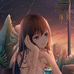 This is a pixiv picture whose title is 等待.