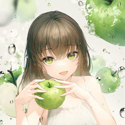 This is a pixiv picture whose title is 🍏.
