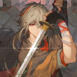 This is a pixiv picture whose title is 【观测枢】叶落风随.