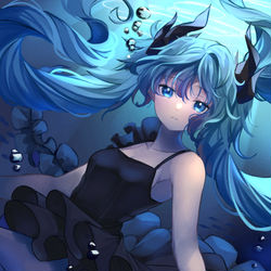 This is a pixiv picture whose title is 深海少女.