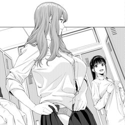 This is a pixiv picture whose title is 着替える吉岡さん.