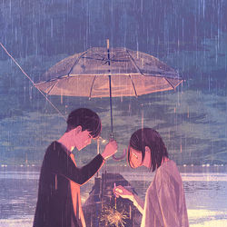 This is a pixiv picture whose title is 白と黒を繋ぐ色.