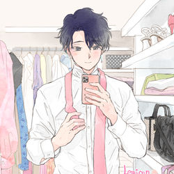 This is a pixiv picture whose title is ネクタイ結べないあざといモモちゃん🍑👔.