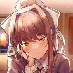 This is a pixiv picture whose title is Monika.