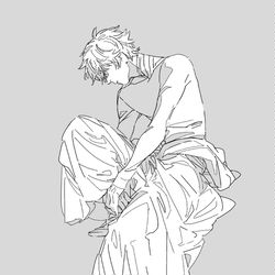 This is a pixiv picture whose title is 欺瞞.