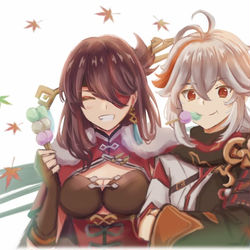 This is a pixiv picture whose title is 姉君と万葉(beikazu).