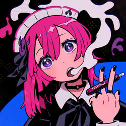 This is a pixiv picture whose title is やさぐれメいど.