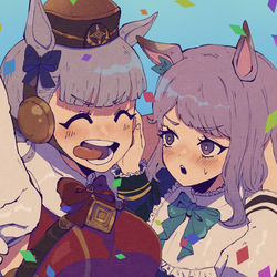 This is a pixiv picture whose title is おじいちゃん大好きな孫の図.