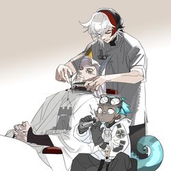 This is a pixiv picture whose title is 修胡子.