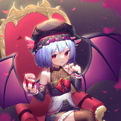 This is a pixiv picture whose title is 黒レミリア🍷.