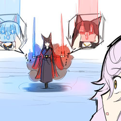This is a pixiv picture whose title is 一航戦ライトセイバー！！.