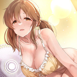 This is a pixiv picture whose title is 【215】「もっと…暑くしてくれますか？」.