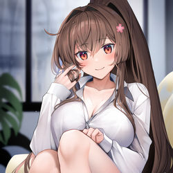 This is a pixiv picture whose title is 彼シャツ大和.