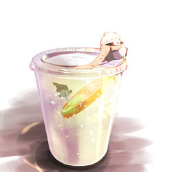 This is a pixiv picture whose title is 夕暮れレモネード.