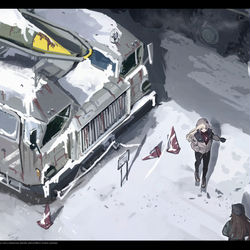 This is a pixiv picture whose title is 9. Graveyard.