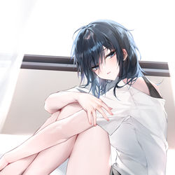 This is a pixiv picture whose title is 「まだ眠い 」.