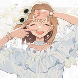 This is a pixiv picture whose title is はいちーず！.