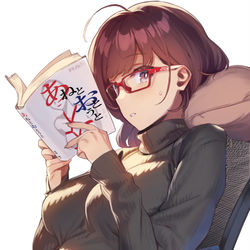 This is a pixiv picture whose title is 近視の姉＃1.