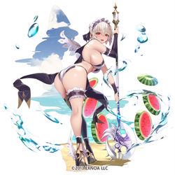 This is a pixiv picture whose title is 水着の筆頭侍女セーラ.