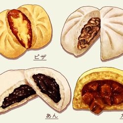 This is a pixiv picture whose title is 中華まん.