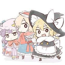 This is a pixiv picture whose title is 三魔女だっ！.