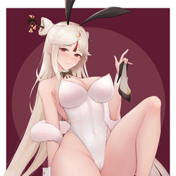 This is a pixiv picture whose title is 兔女郎-凝光.