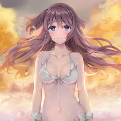This is a pixiv picture whose title is 波打ち際.