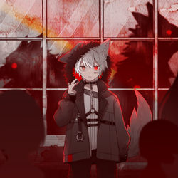 This is a pixiv picture whose title is 怪物.
