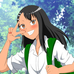 This is a pixiv picture whose title is 長瀞早瀬（イジらないで、長瀞さん）.