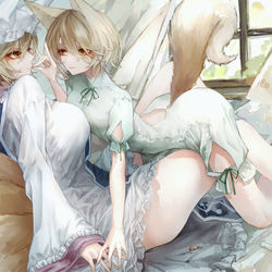 This is a pixiv picture whose title is 🦊×🦊.