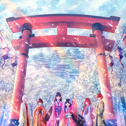 This is a pixiv picture whose title is 「鳥居の向こうは、知らない世界でした。5」.