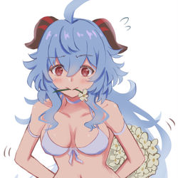 This is a pixiv picture whose title is 水着甘雨ちゃん.