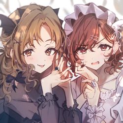 This is a pixiv picture whose title is 天使と悪魔👼😈.