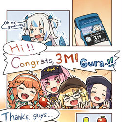 This is a pixiv picture whose title is Guraちゃん登録300万人おめでとう！.