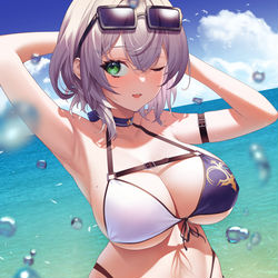 This is a pixiv picture whose title is ビキニノエル.