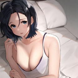 This is a pixiv picture whose title is 近所の人妻さん.