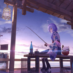 This is a pixiv picture whose title is まったり釣り晩酌❄.