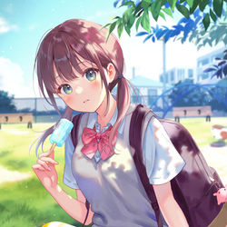 This is a pixiv picture whose title is ソーダ色の日.