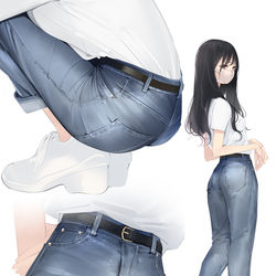 This is a pixiv picture whose title is ゆるデニム.