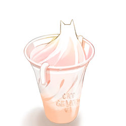 This is a pixiv picture whose title is ねこジェラート.